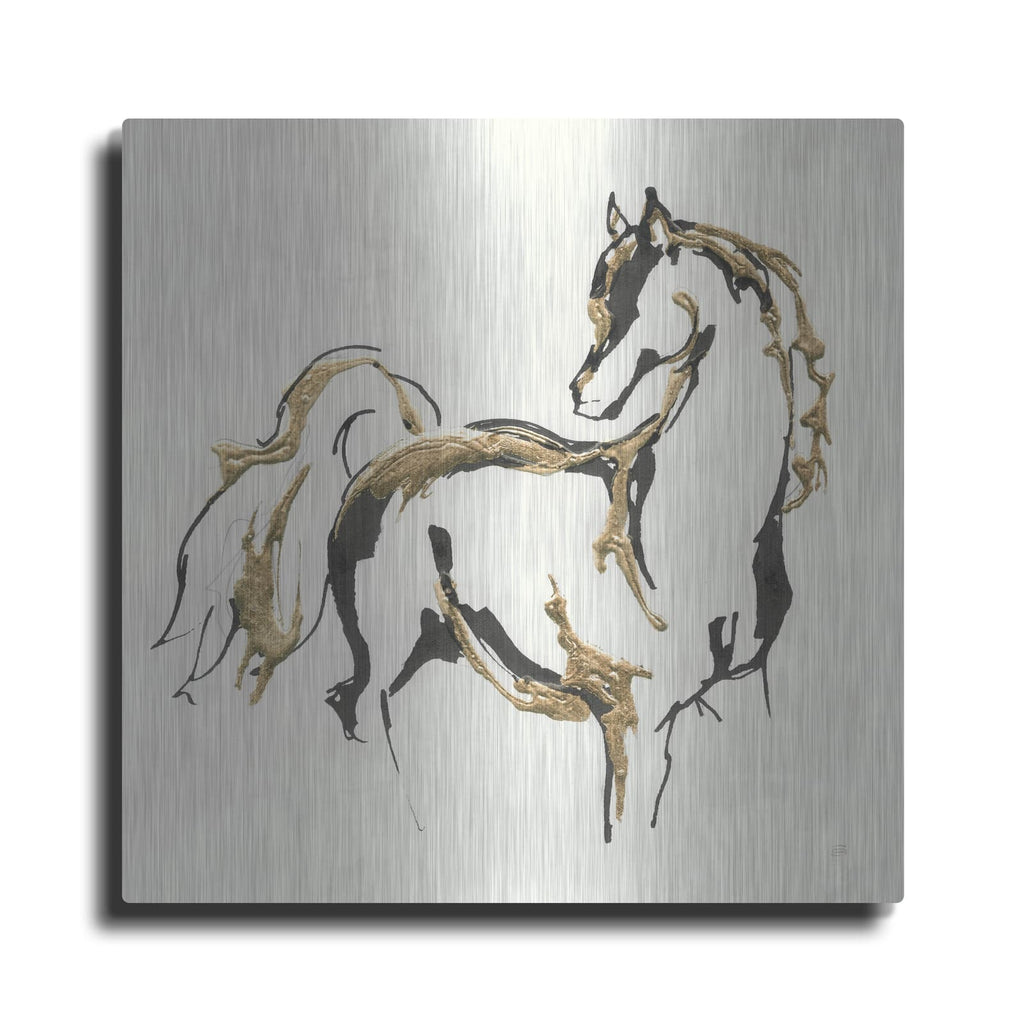 'Golden Horse V3' by Chris Paschke – Metal Wall Art