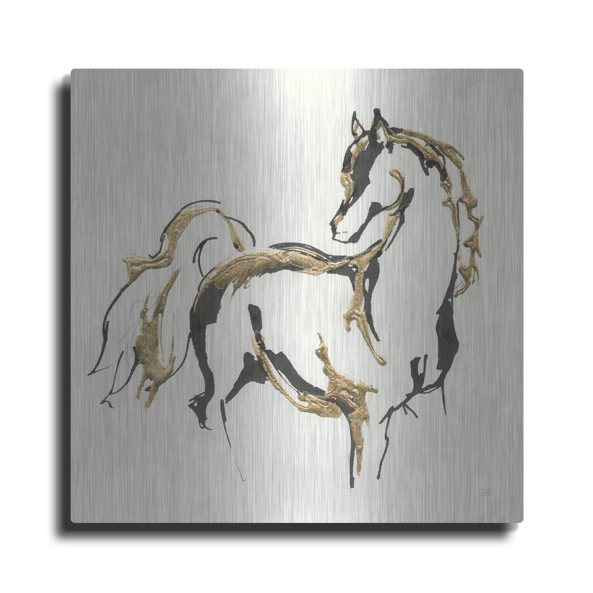 'Golden Horse V3' by Chris Paschke – Metal Wall Art
