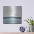 'Tranquil Silver Sea 2' by Chris Paschke – Metal Wall Art, 12x12 room view