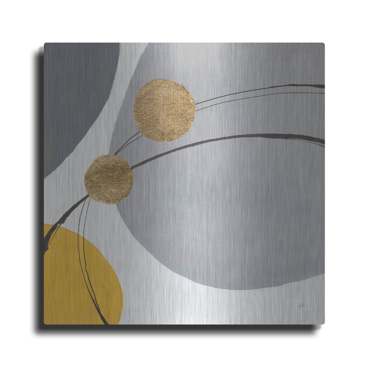 'Golden Orbs 1' by Chris Paschke – Metal Wall Art