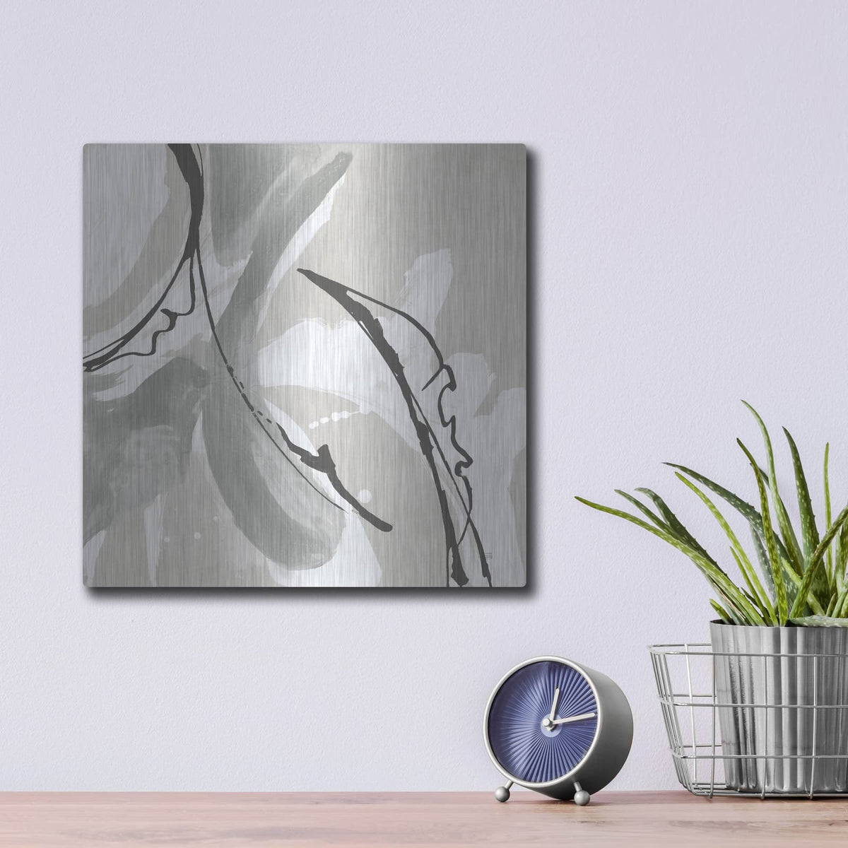 'Touch Of Gray 6' by Chris Paschke – Metal Wall Art, 12x12 room view