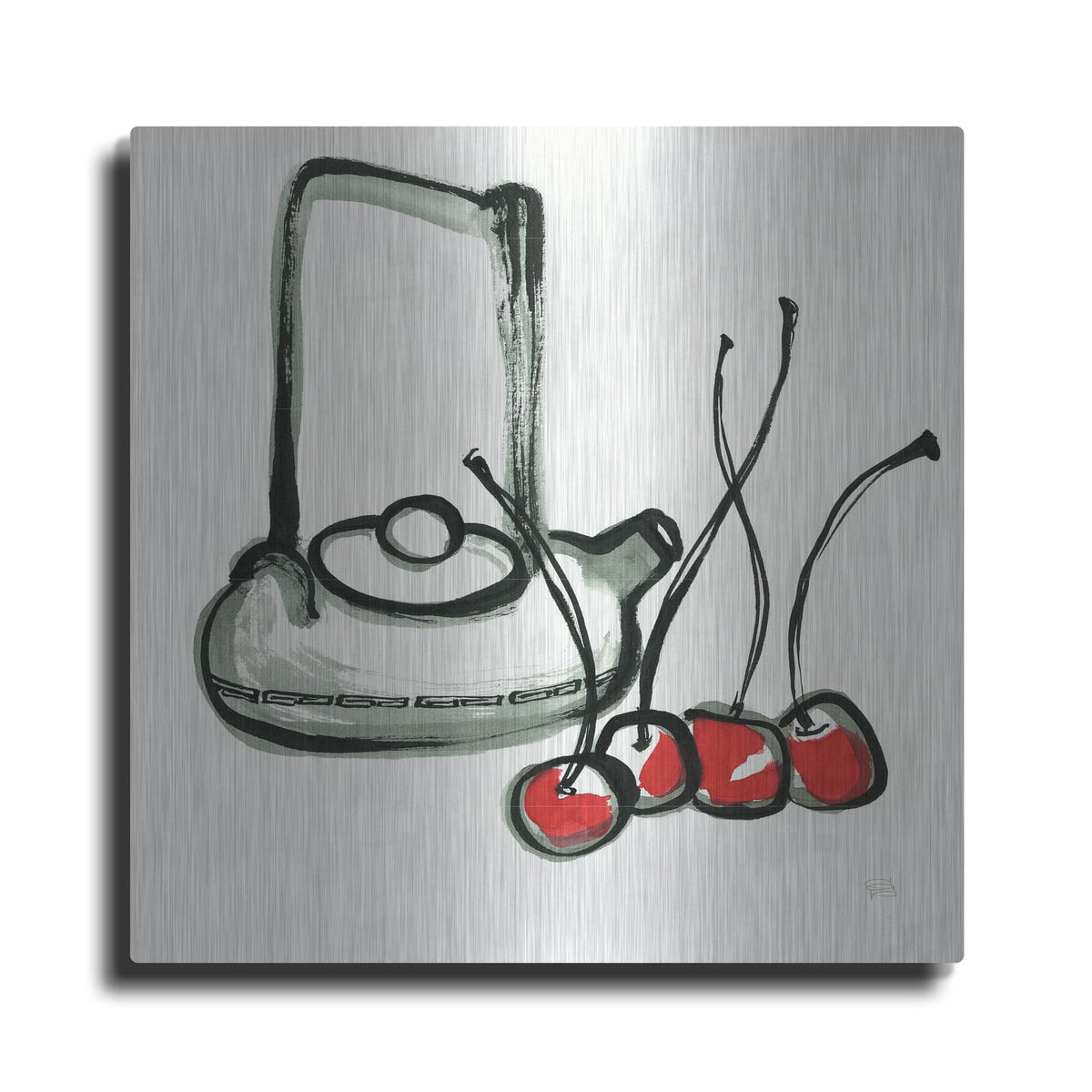 'Tea And Cherries' by Chris Paschke – Metal Wall Art