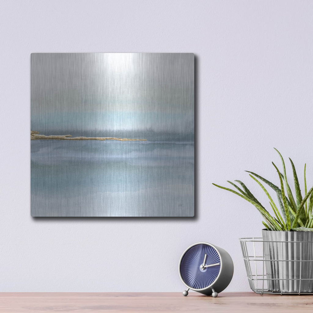 'Blue Earth 2' by Chris Paschke – Metal Wall Art, 12x12 room view
