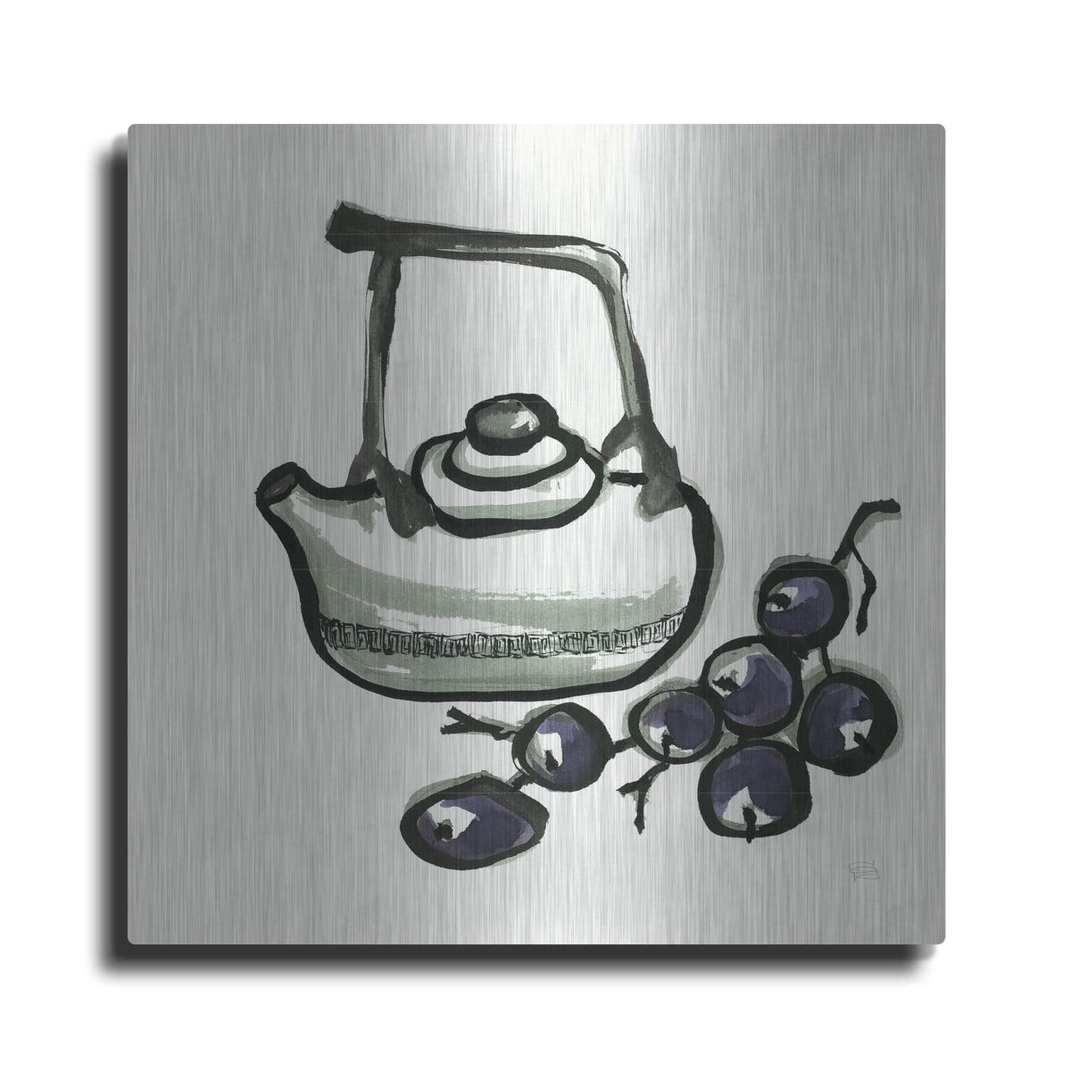 'Tea And Grapes' by Chris Paschke – Metal Wall Art