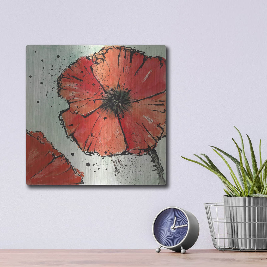 'Not A California Poppy 4' by Chris Paschke – Metal Wall Art, 12x12 room view