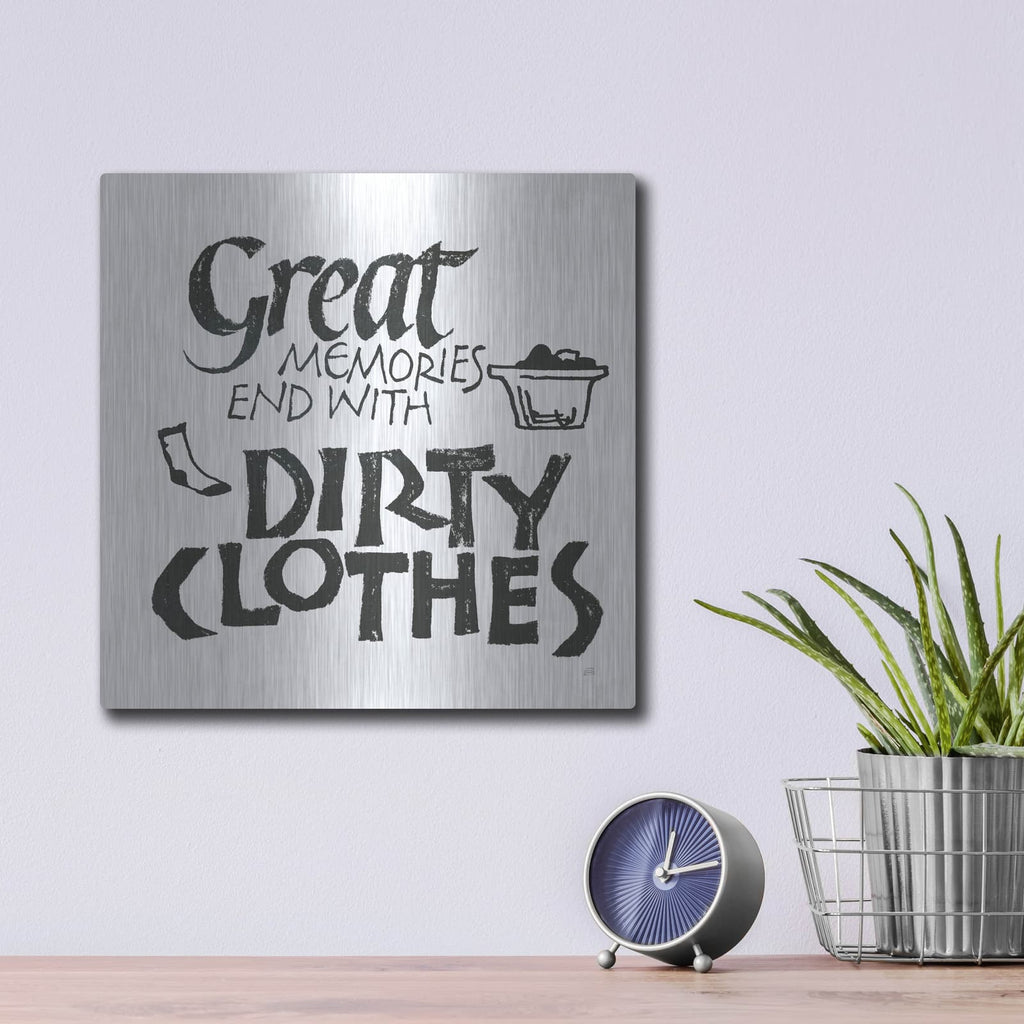 'Laundry Room 1 White' by Chris Paschke – Metal Wall Art, 12x12 room view