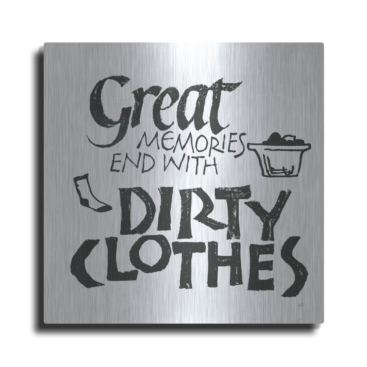 'Laundry Room 1 White' by Chris Paschke – Metal Wall Art