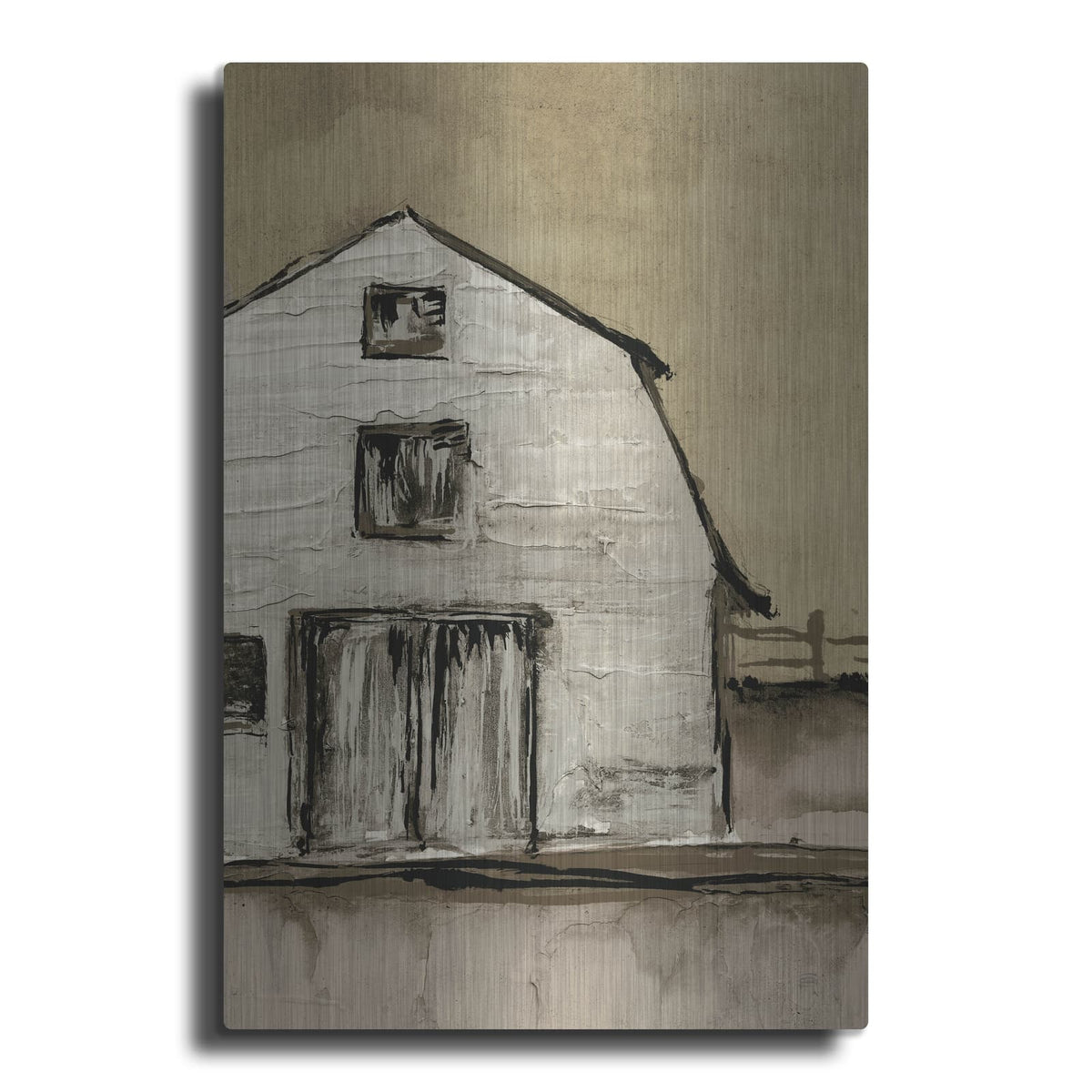 'Brown Barn 3' by Chris Paschke – Metal Wall Art