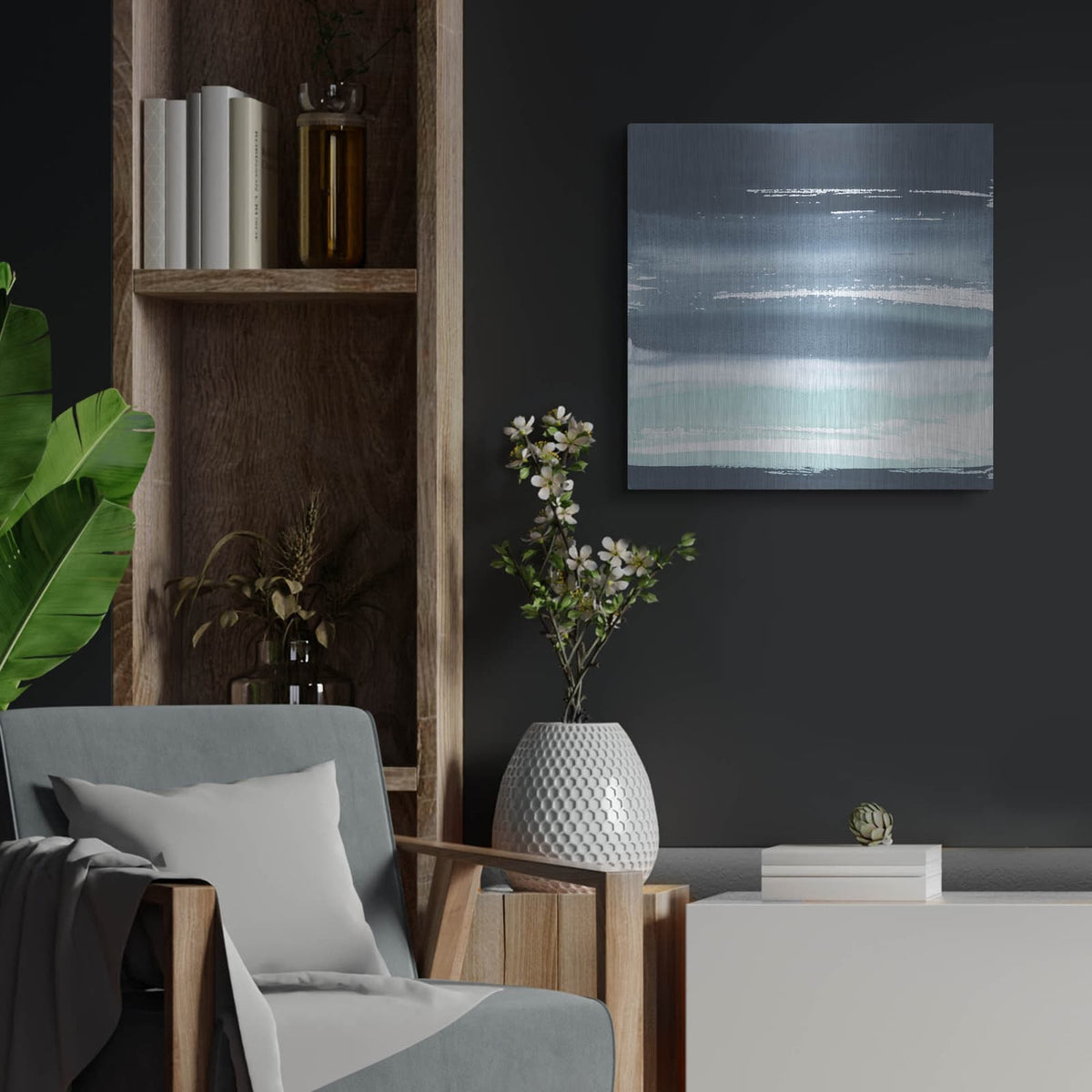 'Altered Seascape 3' by Chris Paschke – Metal Wall Art, 24x24 room view