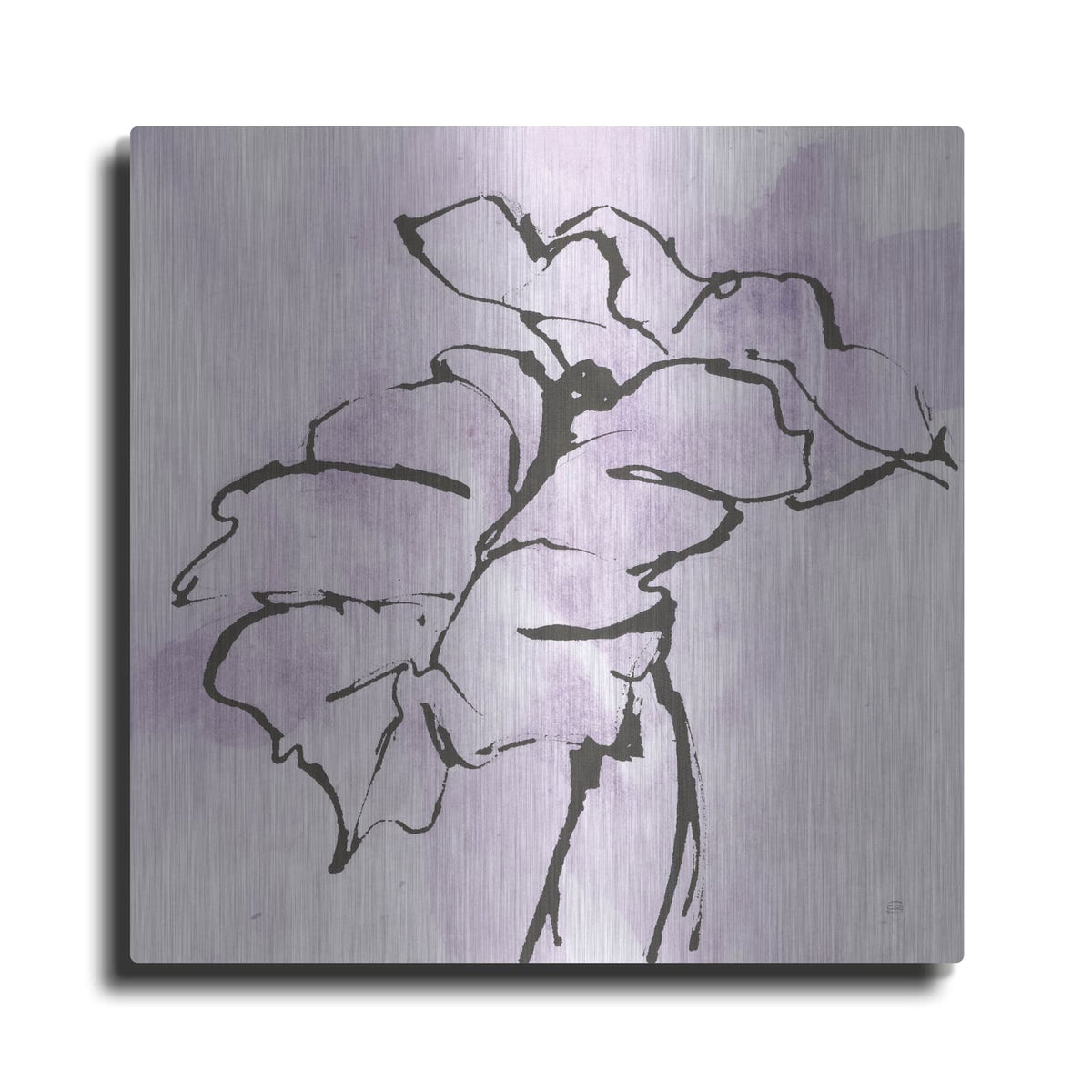 'Midnight Plum Leaf 2' by Chris Paschke – Metal Wall Art