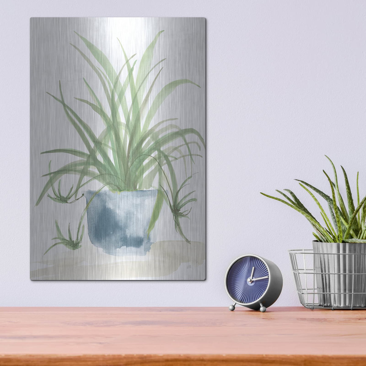 'Tall Sunroom 4 Blue' by Chris Paschke – Metal Wall Art, 12x16 room view