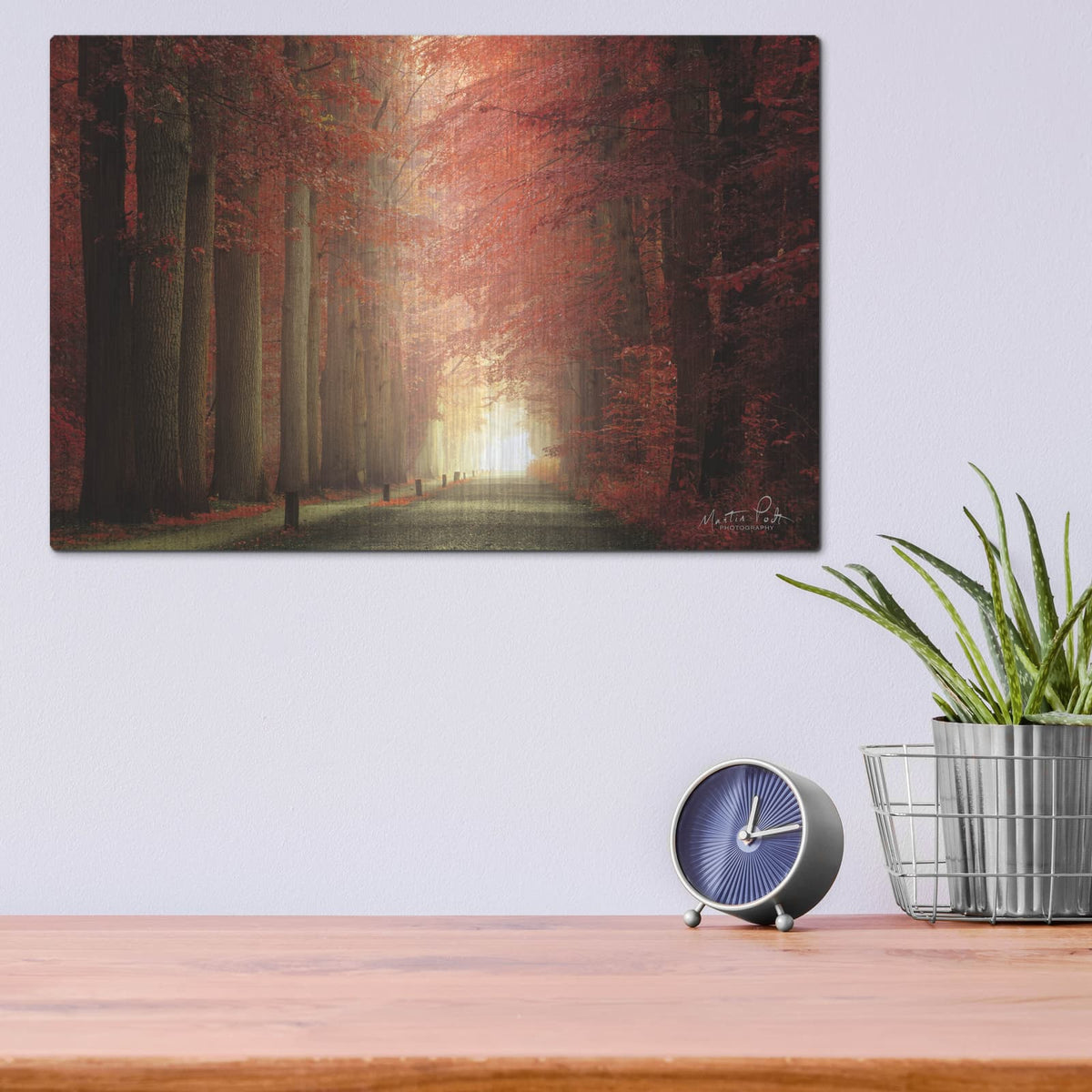'Way to Red' by Martin Podt – Metal Wall Art, 16x12 room view