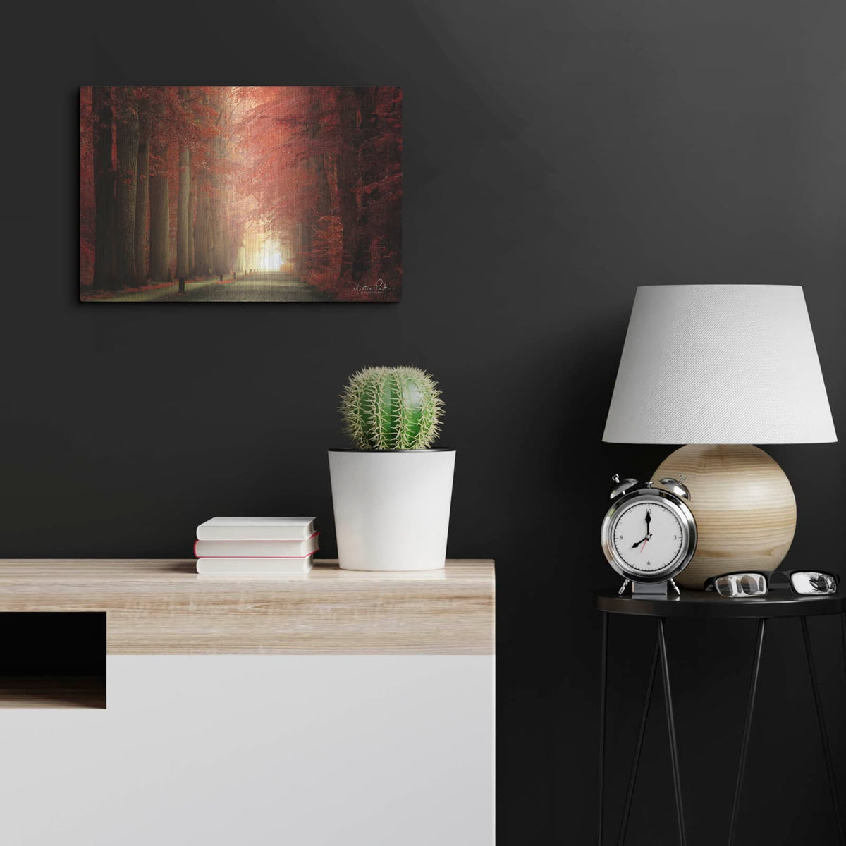 'Way to Red' by Martin Podt – Metal Wall Art, 24x16 room view