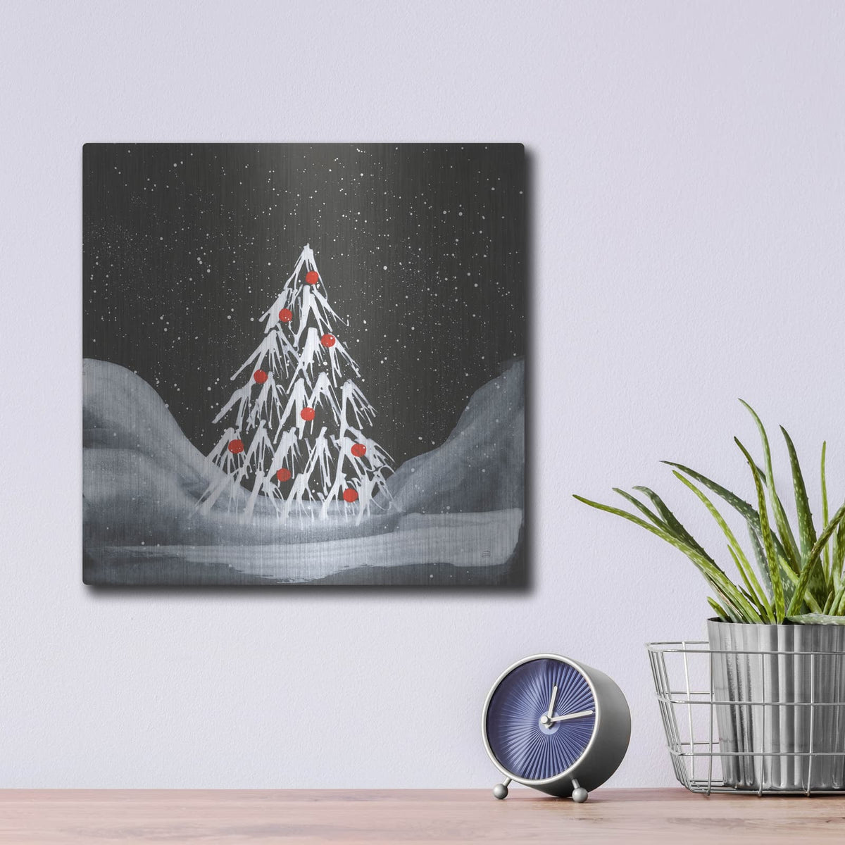 'Winter White 1' by Chris Paschke – Metal Wall Art, 12x12 room view