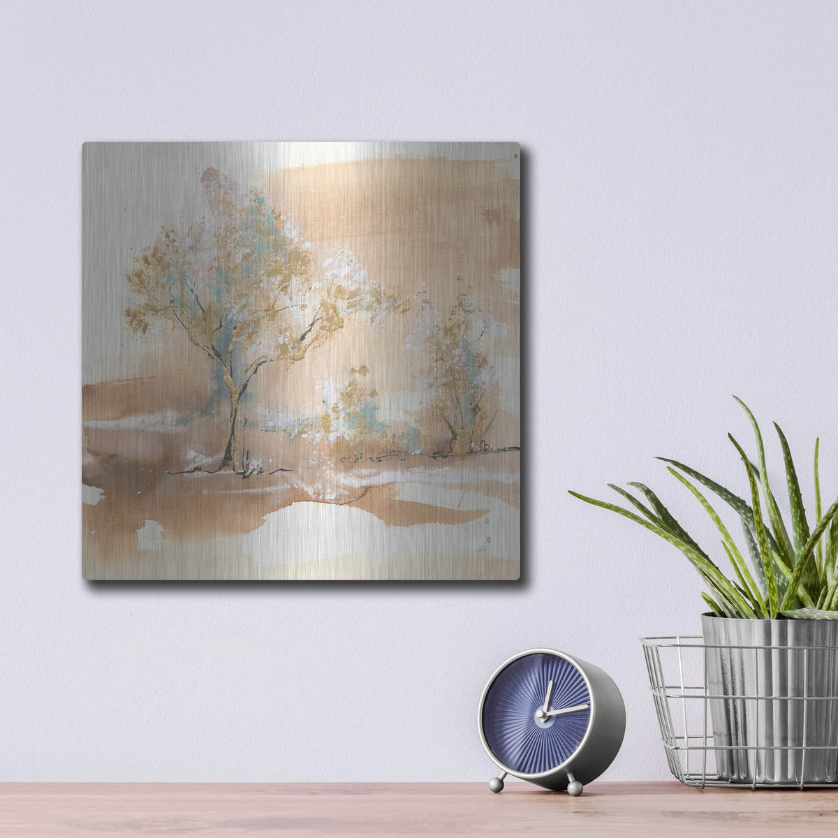 'Dusting Of Gold 1' by Chris Paschke – Metal Wall Art, 12x12 room view