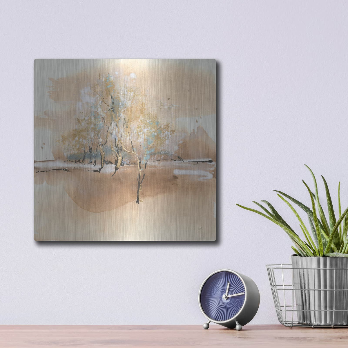 'Dusting Of Gold 3' by Chris Paschke – Metal Wall Art, 12x12 room view