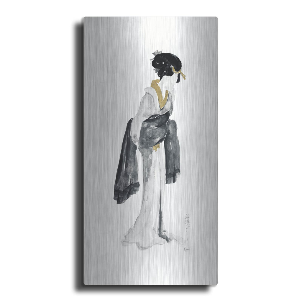 'Geisha 2 Black And Gold' by Chris Paschke – Metal Wall Art