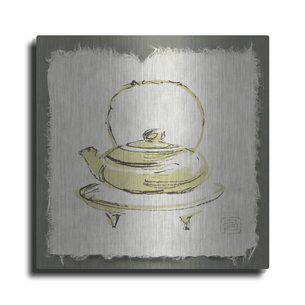 'Green Teapot' by Chris Paschke – Metal Wall Art