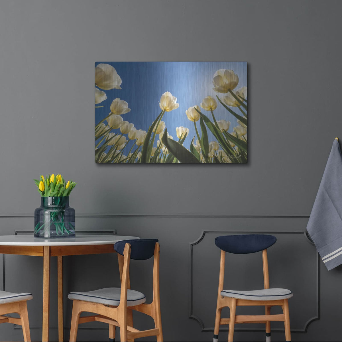 'Look Up in White' by Martin Podt – Metal Wall Art, 36x24 room view