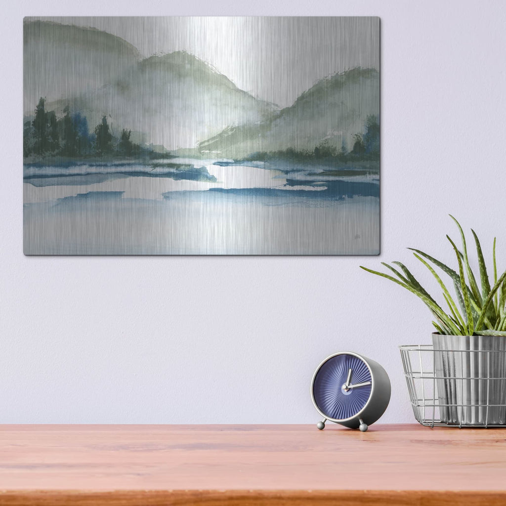 'Mountain Fog' by Chris Paschke – Metal Wall Art, 16x12 room view