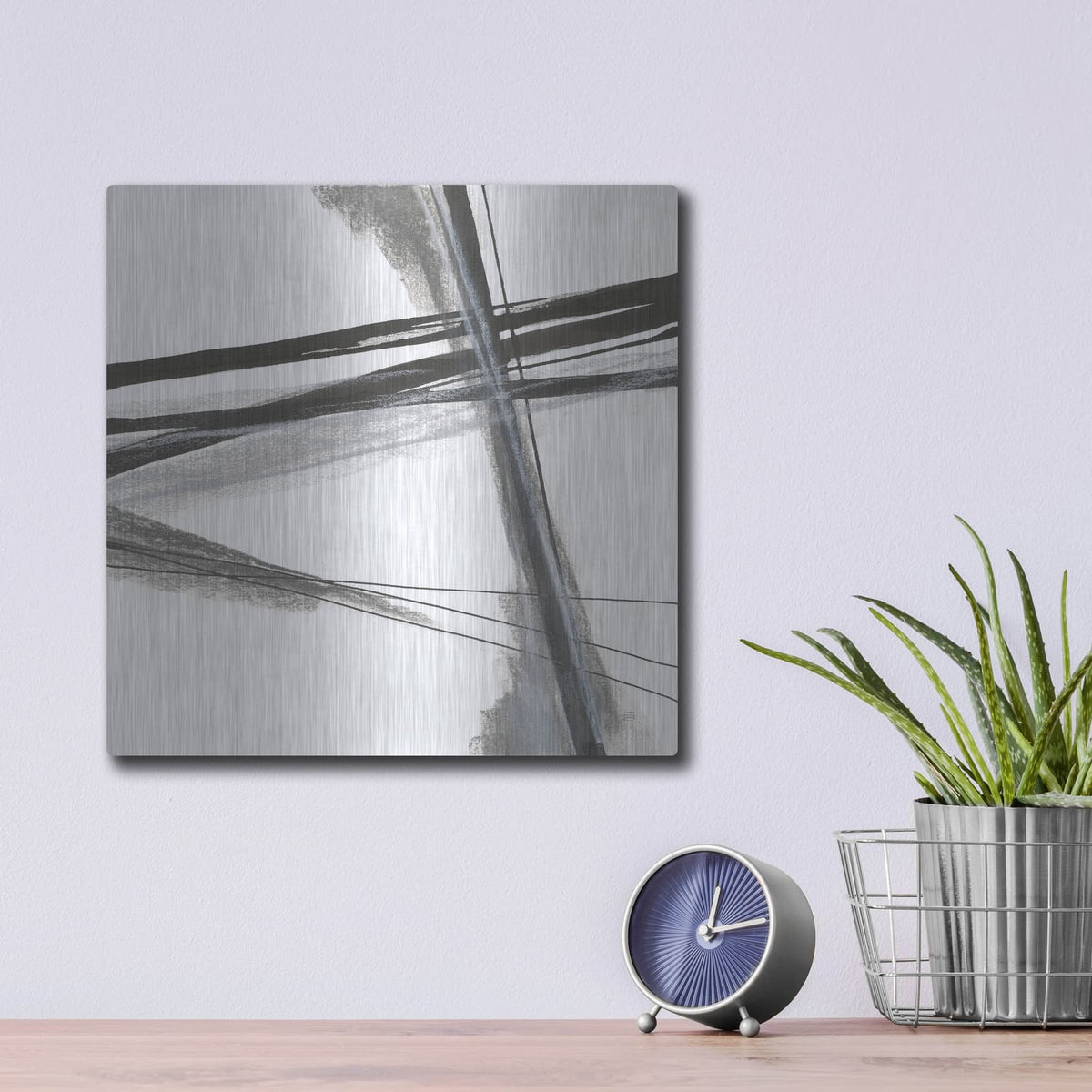 'Ink And Pastel 4' by Chris Paschke – Metal Wall Art, 12x12 room view