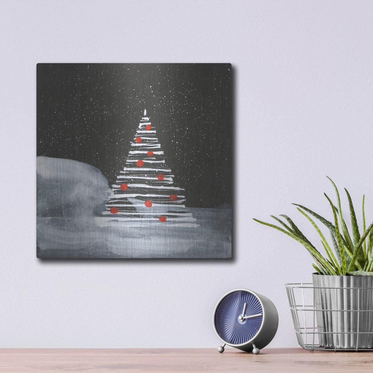 'Winter White 2' by Chris Paschke – Metal Wall Art, 12x12 room view