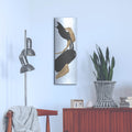 'Bold Gold Tall 4' by Chris Paschke – Metal Wall Art, 12x36 room view