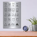 'Laundry Room Icons White' by Chris Paschke – Metal Wall Art, 12x16 room view