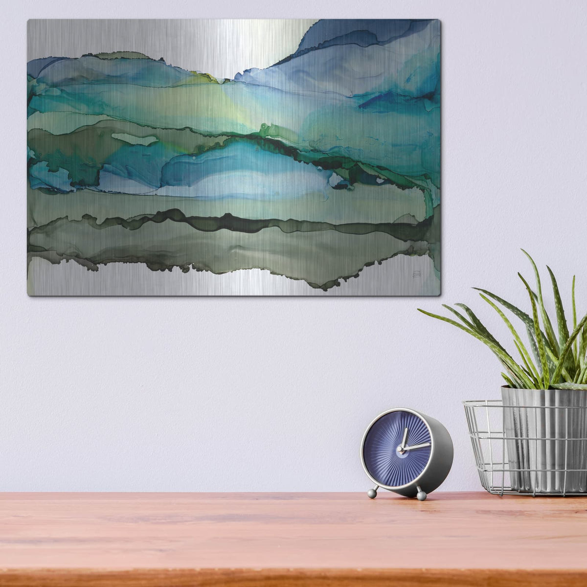 'Pistachio Moss 2' by Chris Paschke – Metal Wall Art, 16x12 room view