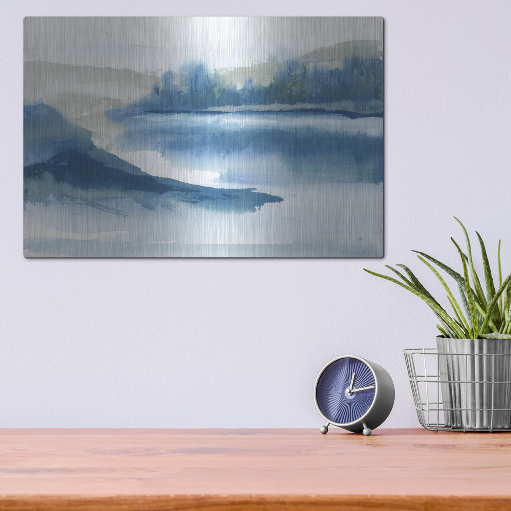 'Blue Fog 1' by Chris Paschke – Metal Wall Art, 16x12 room view