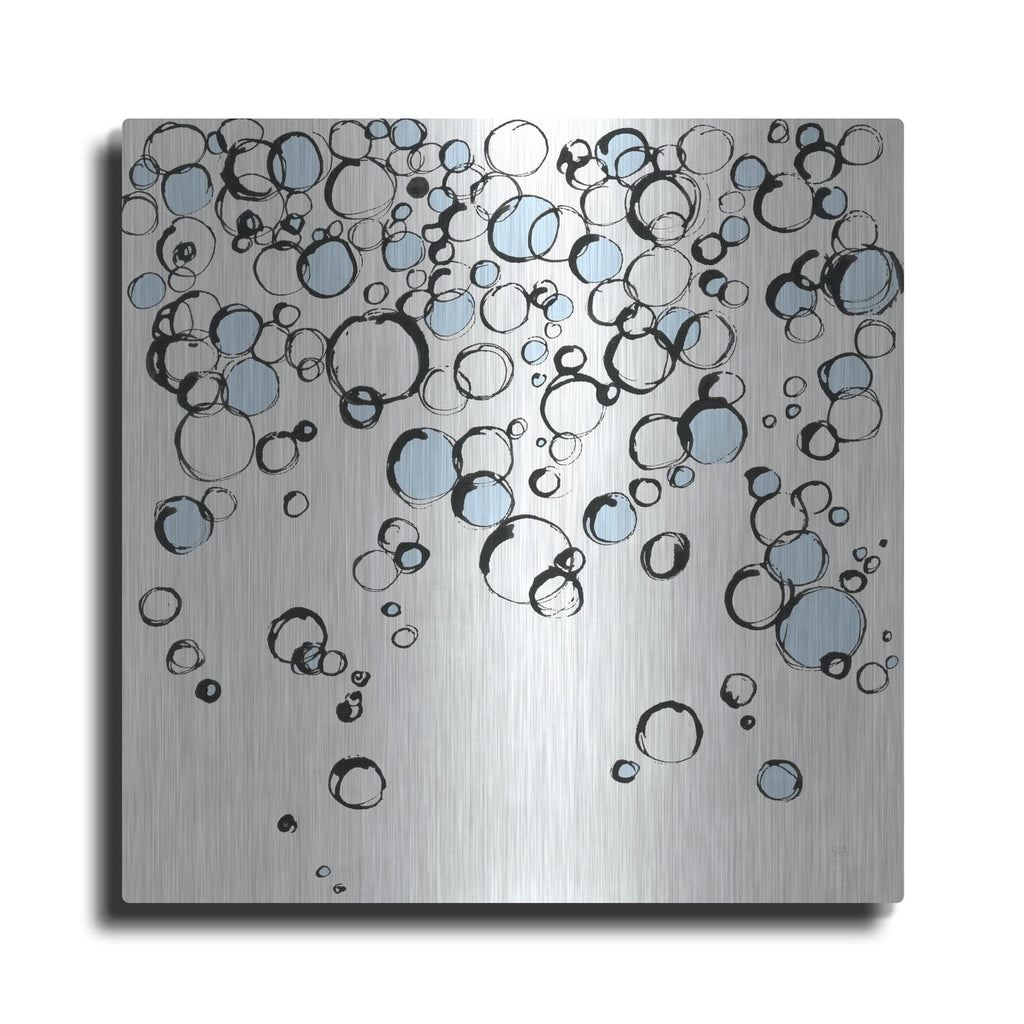 'Blue Bubbles 3' by Chris Paschke – Metal Wall Art