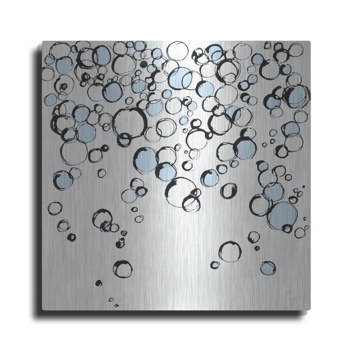 'Blue Bubbles 3' by Chris Paschke – Metal Wall Art
