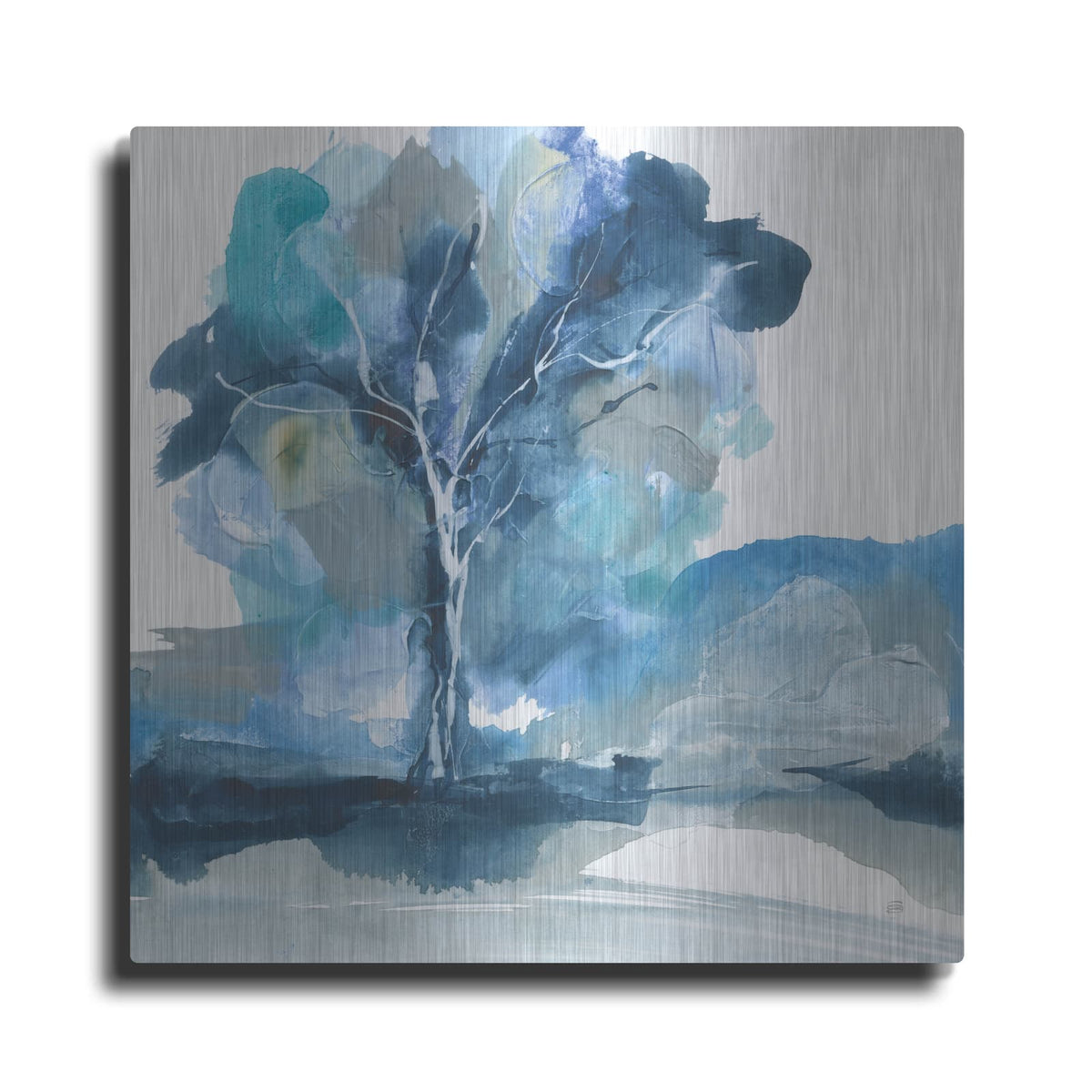 'Blue Impasto 2' by Chris Paschke – Metal Wall Art