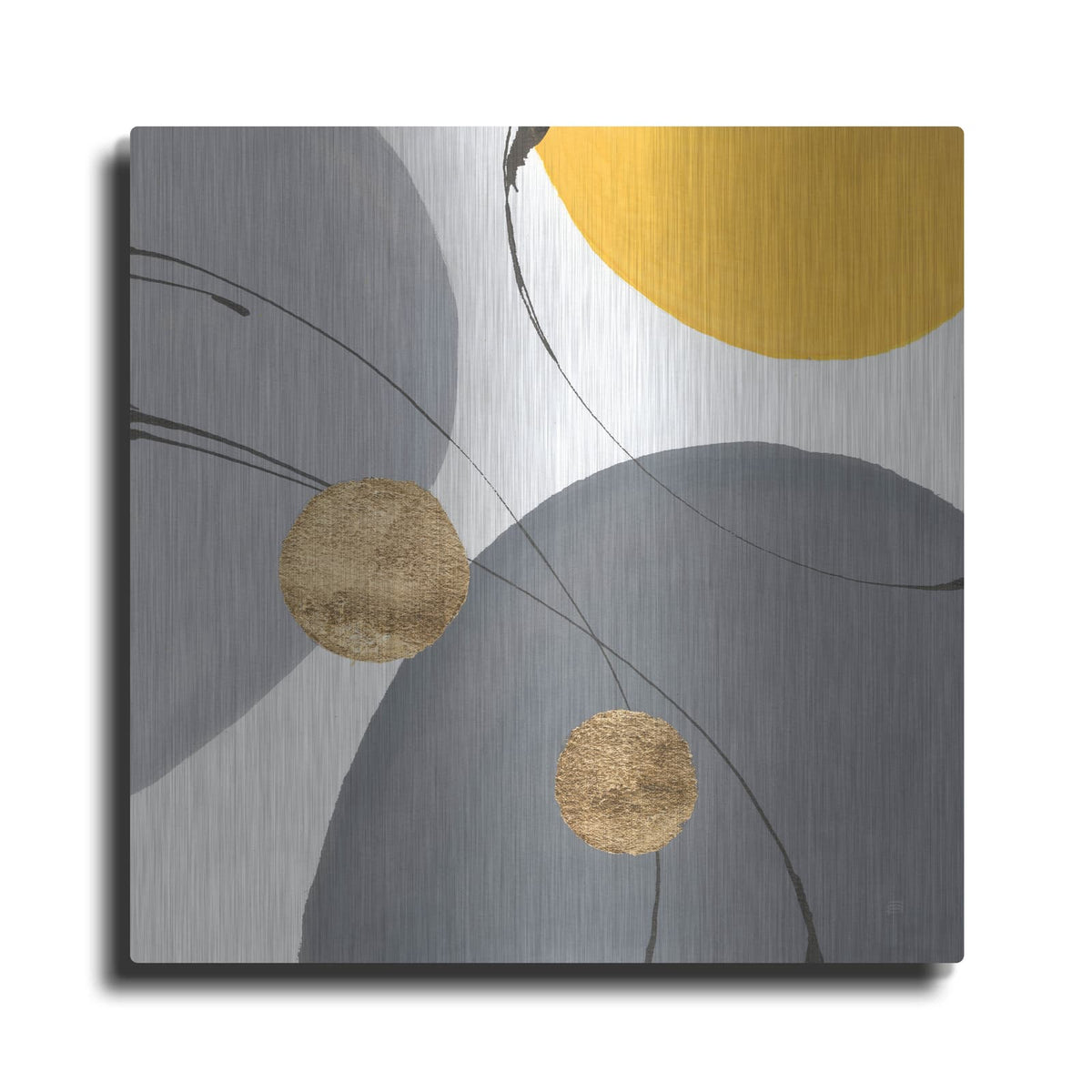 'Golden Orbs 2' by Chris Paschke – Metal Wall Art