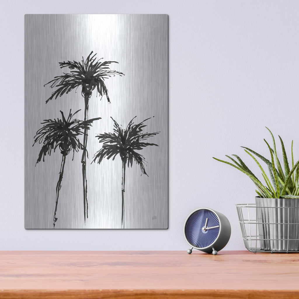 'Dark Palms 1' by Chris Paschke – Metal Wall Art, 12x16 room view