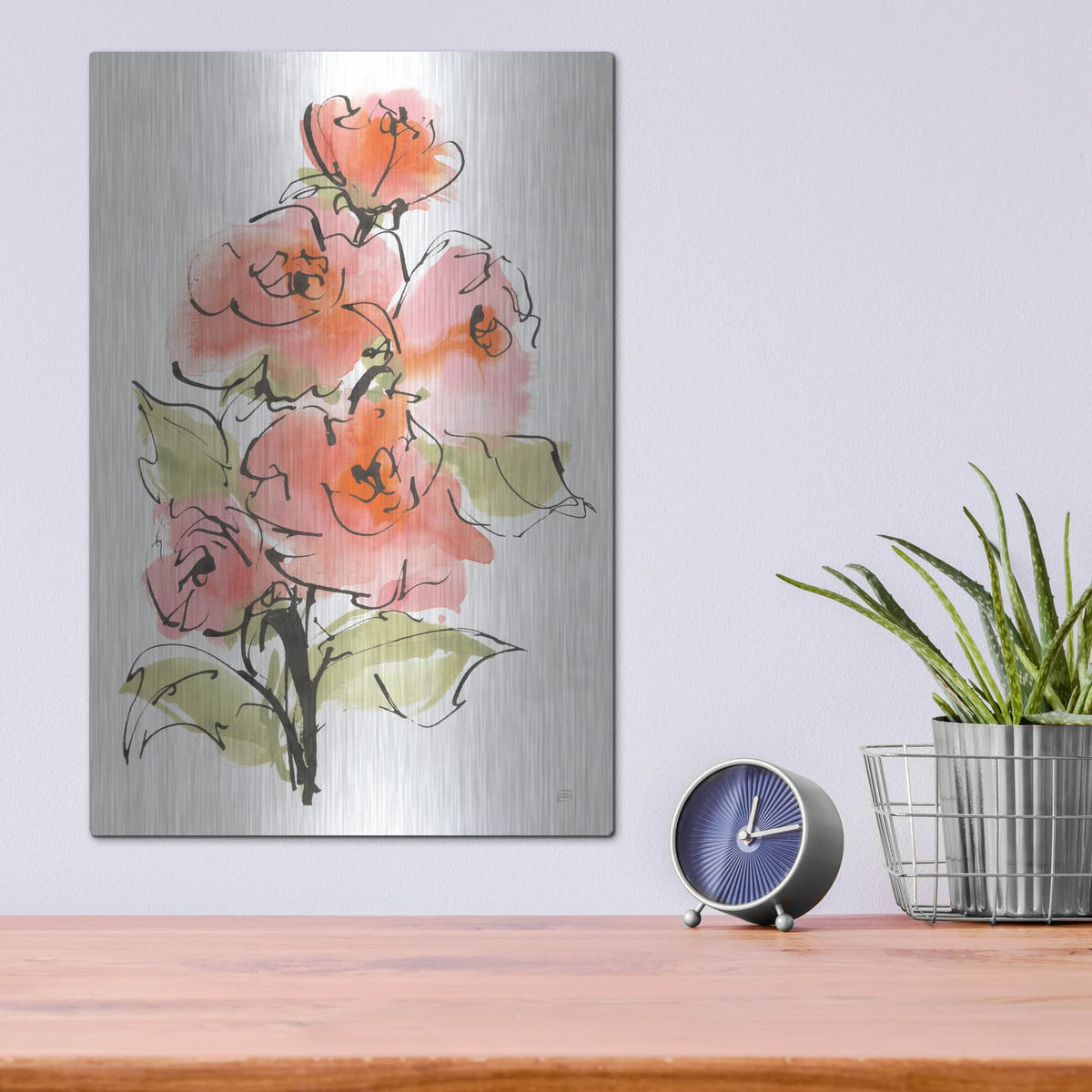 'Smooth Rose 2' by Chris Paschke – Metal Wall Art, 12x16 room view