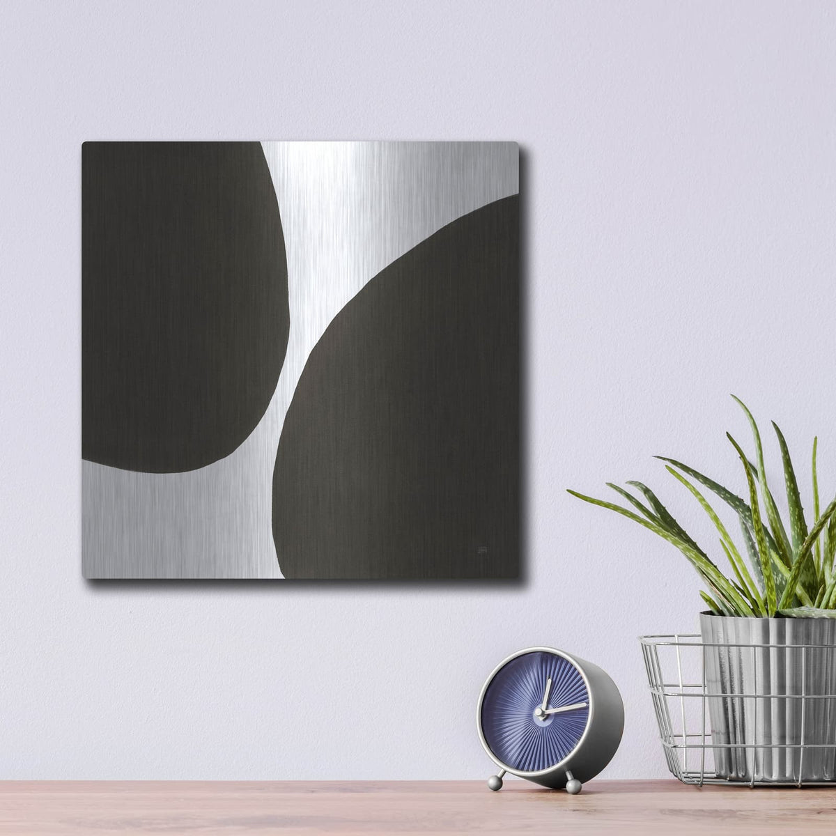 'Curvilinear 1' by Chris Paschke – Metal Wall Art, 12x12 room view