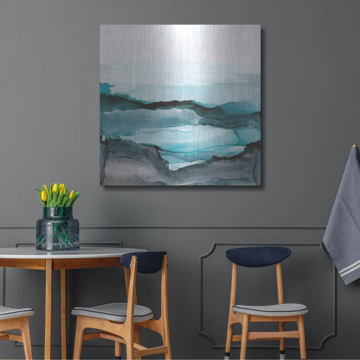 'Aquascape 2' by Chris Paschke – Metal Wall Art, 36x36 room view