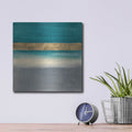 'Gold Emerald 2' by Chris Paschke – Metal Wall Art, 12x12 room view