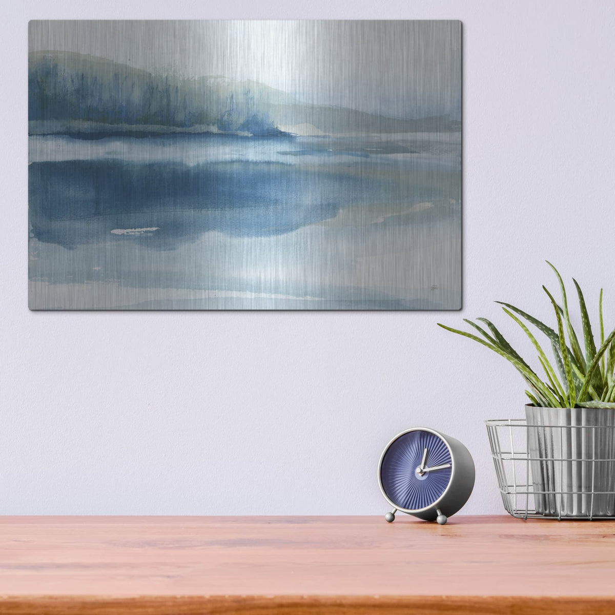 'Blue Fog 2' by Chris Paschke – Metal Wall Art, 16x12 room view