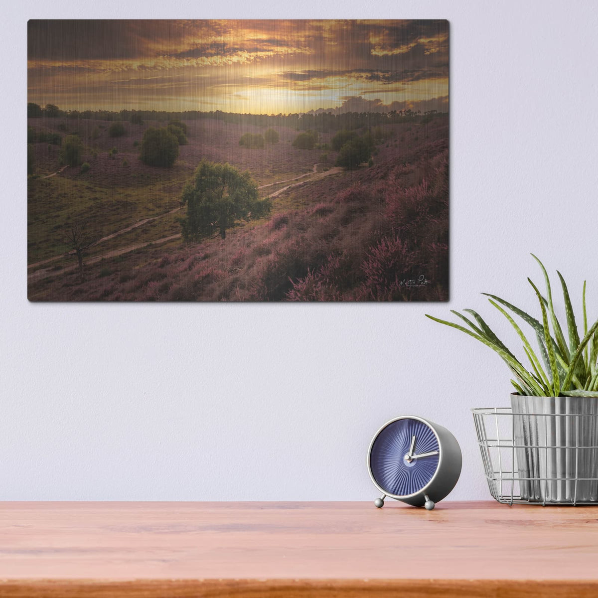 'Just a Sunset in the Netherlands' by Martin Podt – Metal Wall Art, 16x12 room view