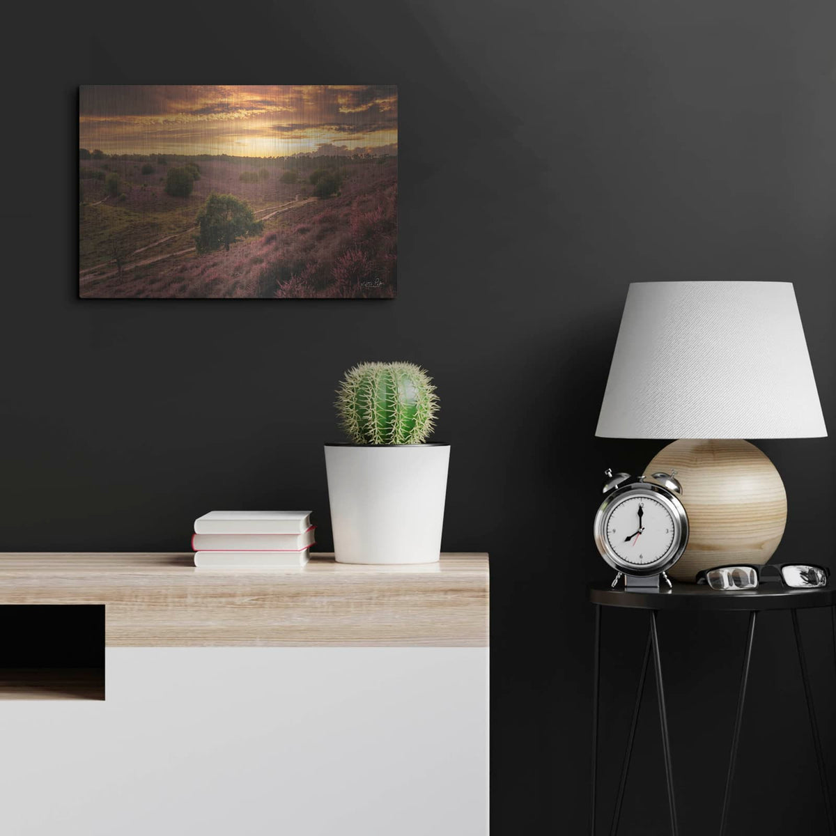 'Just a Sunset in the Netherlands' by Martin Podt – Metal Wall Art, 24x16 room view