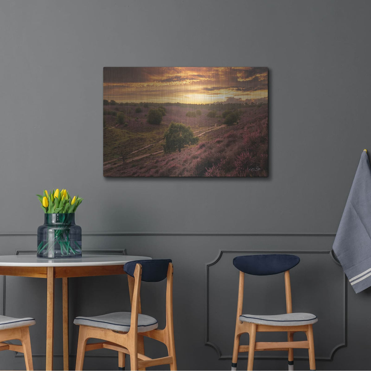 'Just a Sunset in the Netherlands' by Martin Podt – Metal Wall Art, 36x24 room view
