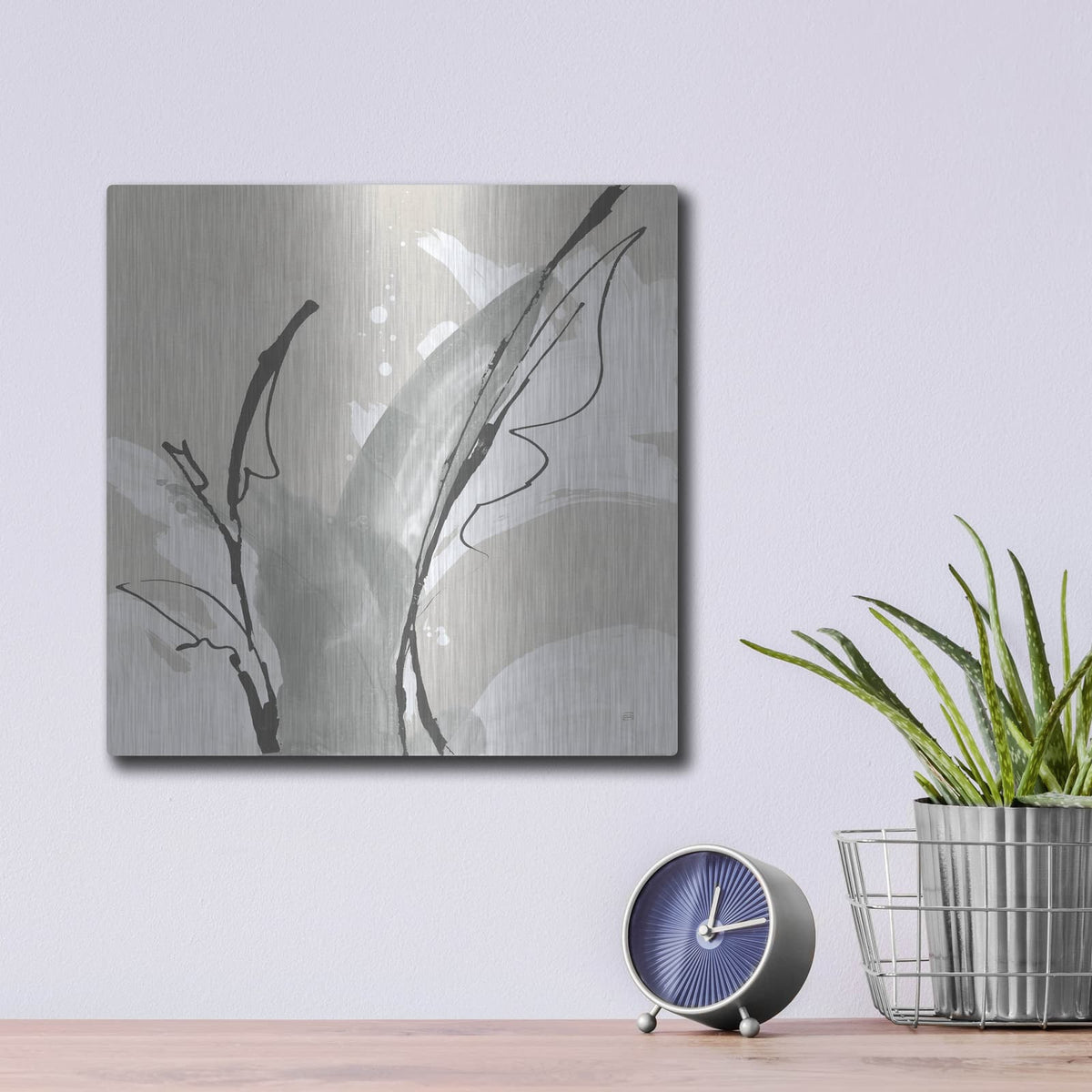 'Touch Of Gray V' by Chris Paschke – Metal Wall Art, 12x12 room view