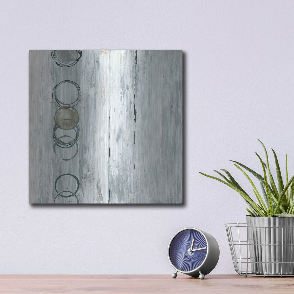 'Whitewashed Emerald 1' by Chris Paschke – Metal Wall Art, 12x12 room view