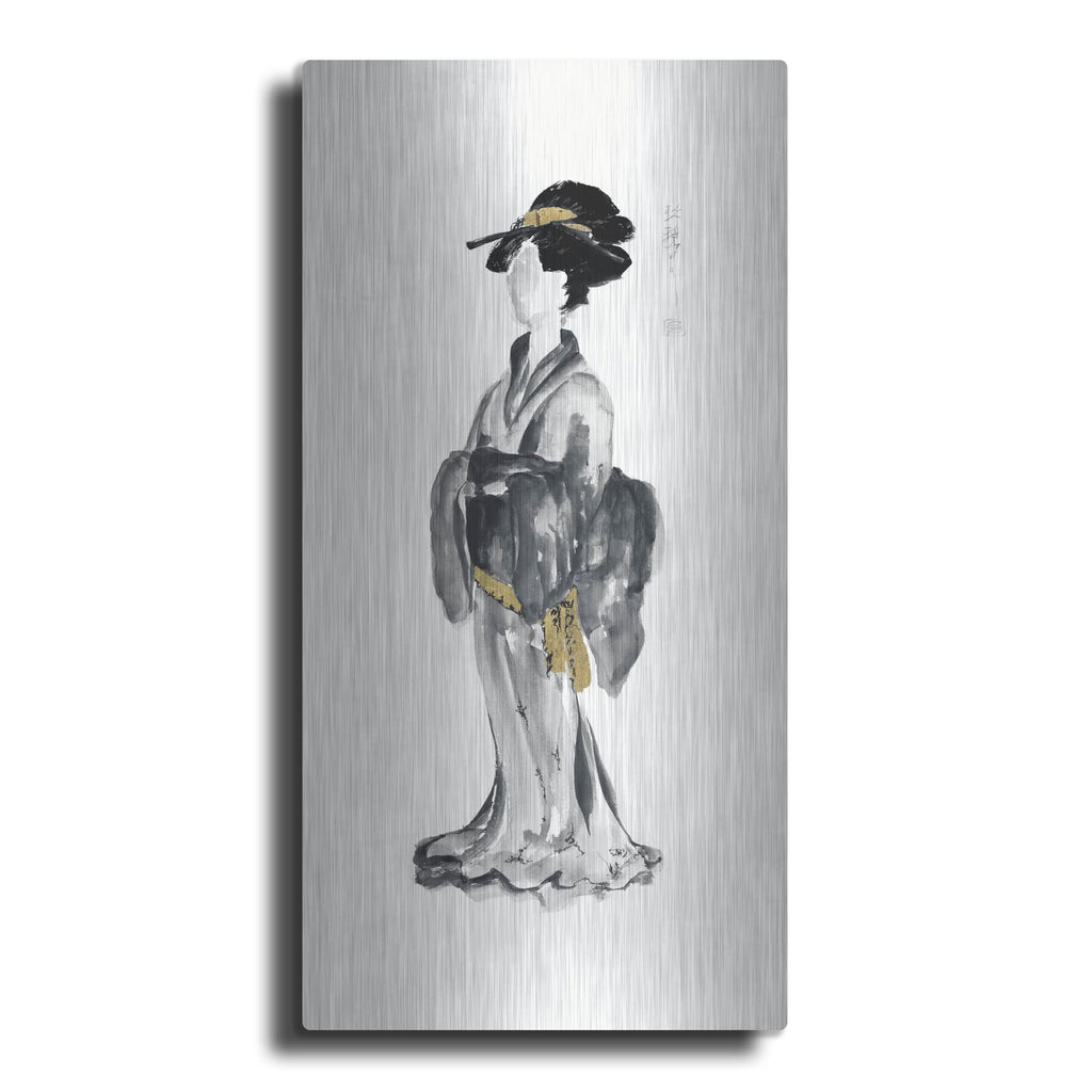 'Geisha 1 Black And Gold' by Chris Paschke – Metal Wall Art