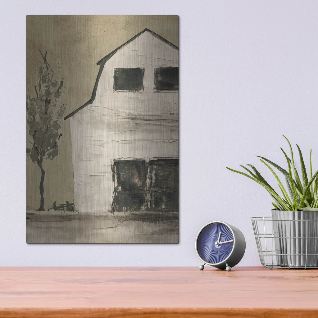 'Brown Barn 4' by Chris Paschke – Metal Wall Art, 12x16 room view