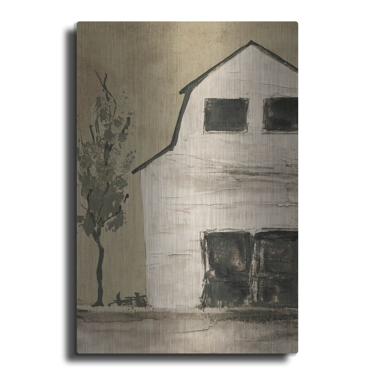 'Brown Barn 4' by Chris Paschke – Metal Wall Art