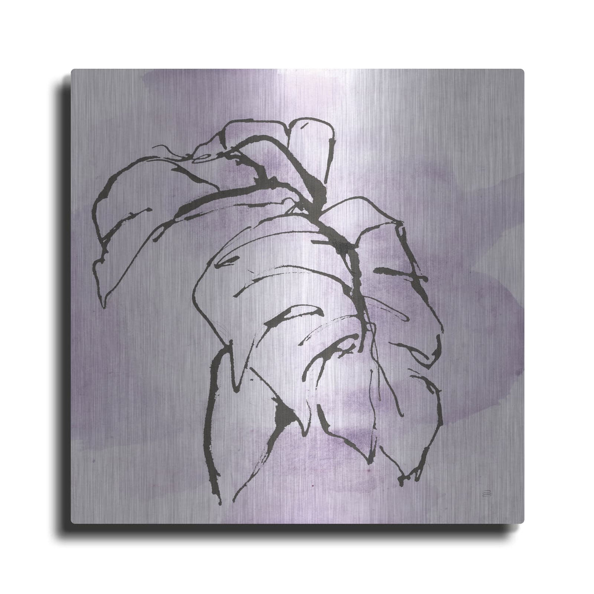 'Midnight Plum Leaf 1' by Chris Paschke – Metal Wall Art