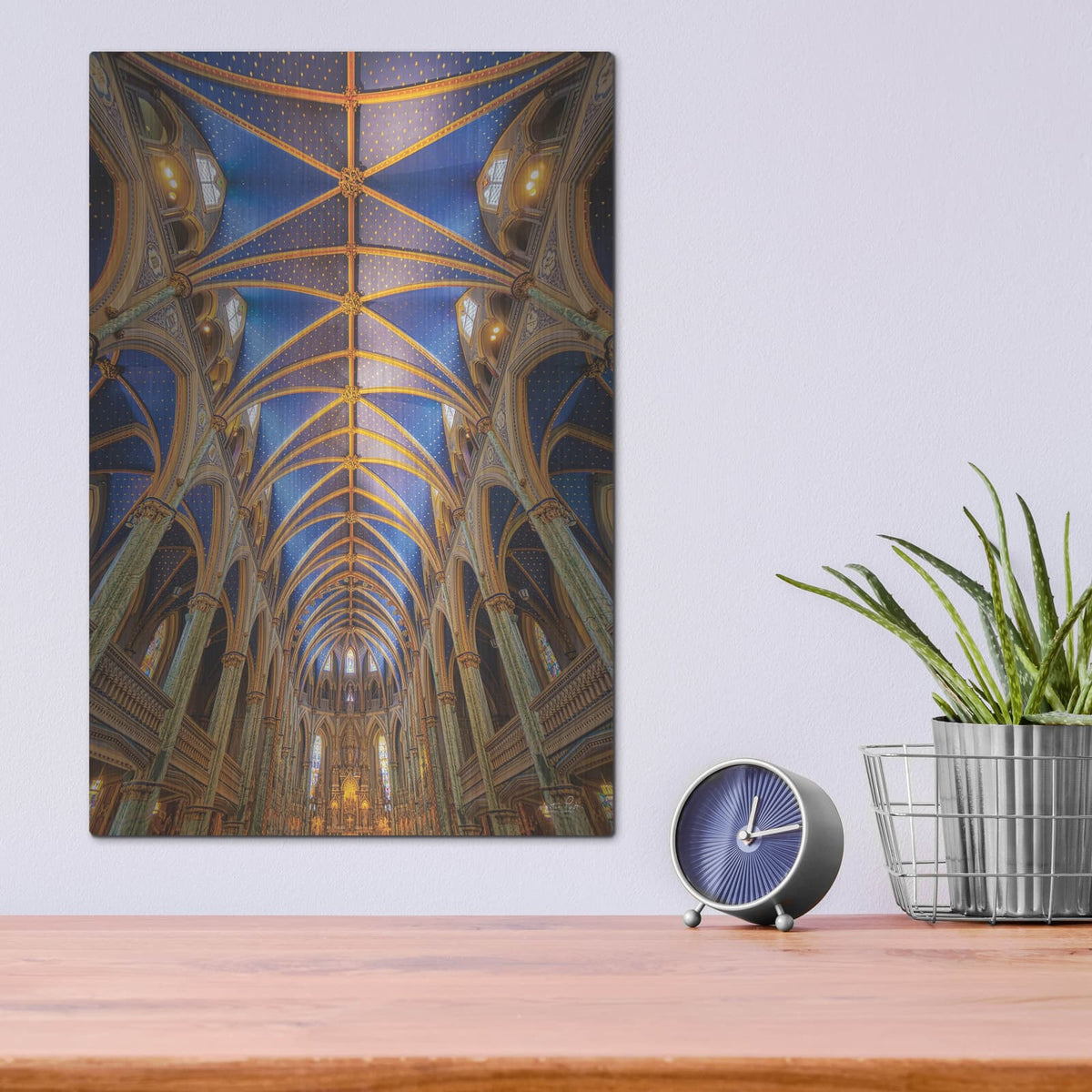 'Notre-Dame Cathedral Basilica' by Martin Podt – Metal Wall Art, 12x16 room view